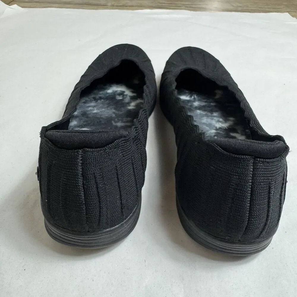 Skechers Air Cooled Goga Mat Slip-On Shoes Women’s Size 8 Black Round Toe - Picture 3 of 14